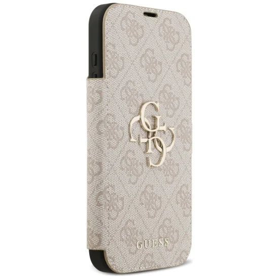 Калъф за iPhone 17 Pro Max - Guess - Book 4G Metal Logo (GUBKP17X4GMGPI) - Розов