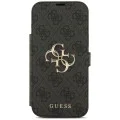 Калъф за iPhone 17 Pro Max - Guess - Book 4G Metal Logo (GUBKP17X4GMGGR) - Черен