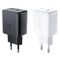 Acefast - Зарядно за стена (A1) - Бързо зареждане, Type-C, PD20W, QC 3.0, 5V/2.4A, Smart Chip, V0 противопожарна защита - Черно