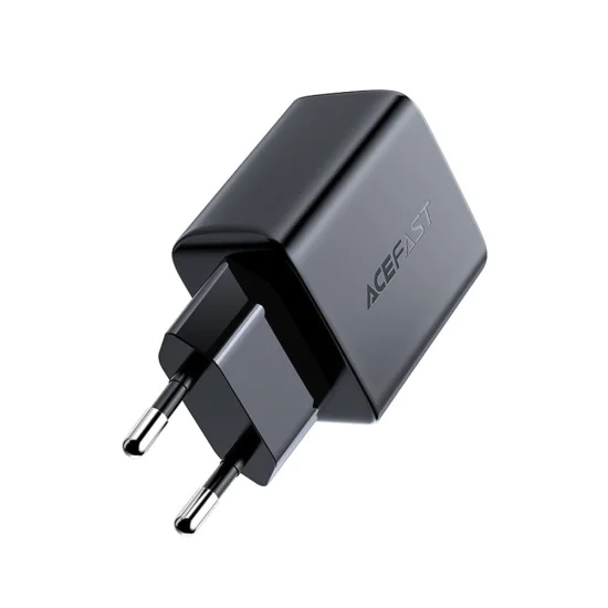 Acefast - Зарядно за стена (A1) - Бързо зареждане, Type-C, PD20W, QC 3.0, 5V/2.4A, Smart Chip, V0 противопожарна защита - Черно