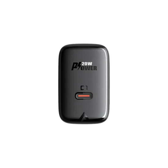 Acefast - Зарядно за стена (A1) - Бързо зареждане, Type-C, PD20W, QC 3.0, 5V/2.4A, Smart Chip, V0 противопожарна защита - Черно