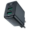 Acefast - Зарядно за стена (A33) - Двоен порт, Бързо зареждане 2x USB, QC18W - Черно