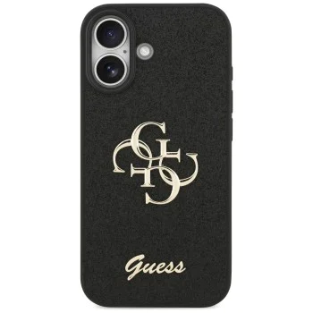 Калъф за iPhone 17 - Guess - Fixed Glitter Big 4G (GUHCP17SHG4SGK) - Черен