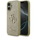 Калъф за iPhone 17 - Guess - Fixed Glitter Big 4G (GUHCP17SHG4SGD) - Златист