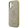 Калъф за iPhone 17 - Guess - Fixed Glitter Big 4G (GUHCP17SHG4SGD) - Златист
