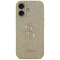 Калъф за iPhone 17 - Guess - Fixed Glitter Big 4G (GUHCP17SHG4SGD) - Златист