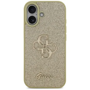 Калъф за iPhone 17 - Guess - Fixed Glitter Big 4G (GUHCP17SHG4SGD) - Златист