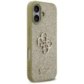 Калъф за iPhone 17 - Guess - Fixed Glitter Big 4G (GUHCP17SHG4SGD) - Златист