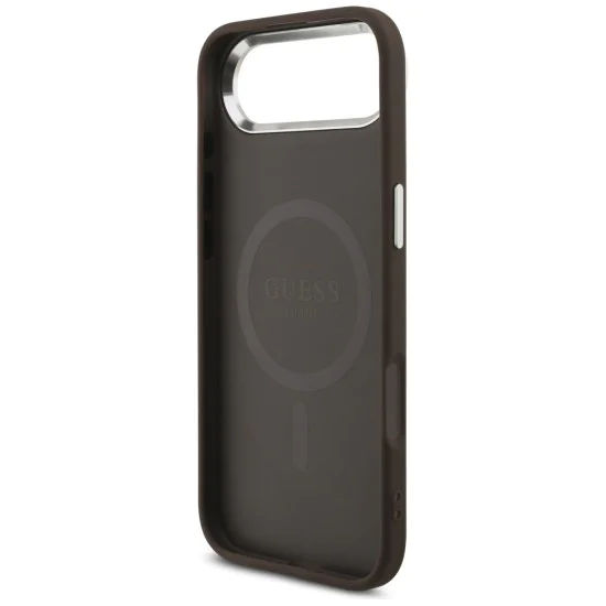Калъф за iPhone 17 Air - Guess - Hardcase 4G Classic Logo MagSafe (GUHMP17MP4GSSMCW) - Кафяв