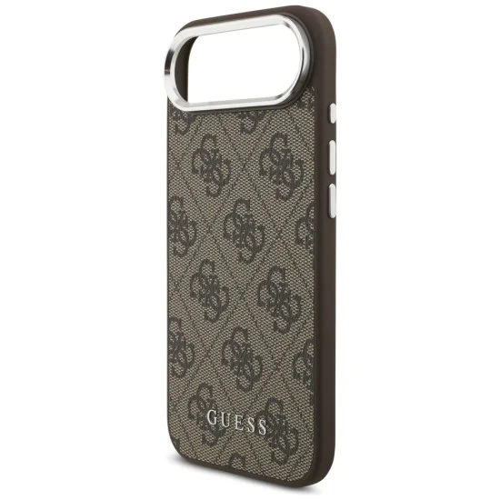 Калъф за iPhone 17 Air - Guess - Hardcase 4G Classic Logo MagSafe (GUHMP17MP4GSSMCW) - Кафяв