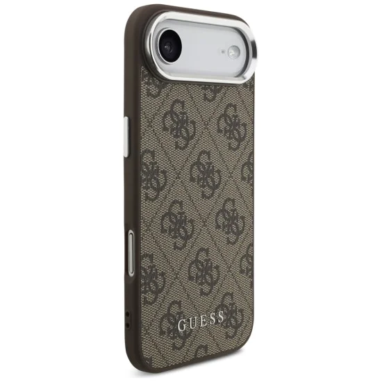 Калъф за iPhone 17 Air - Guess - Hardcase 4G Classic Logo MagSafe (GUHMP17MP4GSSMCW) - Кафяв