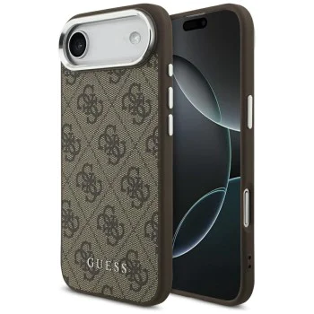 Калъф за iPhone 17 Air - Guess - Hardcase 4G Classic Logo MagSafe (GUHMP17MP4GSSMCW) - Кафяв