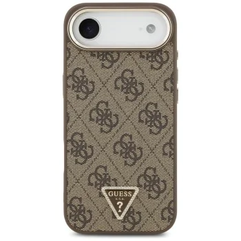 Калъф за iPhone 17 Air - Guess - Hardcase 4G Triangle Logo (GUHMP17MP4GTDGMW) - Кафяв