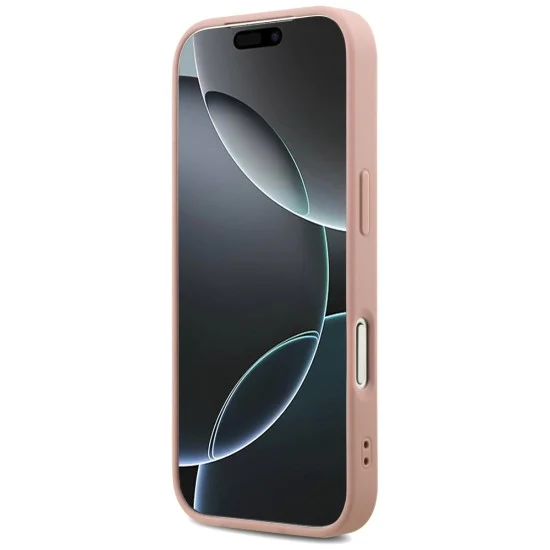 Калъф за iPhone 17 Pro - Guess - Fixed Glitter Big 4G (GUHCP17LHG4SGP) - Розов