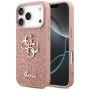 Калъф за iPhone 17 Pro - Guess - Fixed Glitter Big 4G (GUHCP17LHG4SGP) - Розов