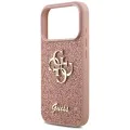 Калъф за iPhone 17 Pro - Guess - Fixed Glitter Big 4G (GUHCP17LHG4SGP) - Розов