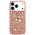 Калъф за iPhone 17 Pro - Guess - Fixed Glitter Big 4G (GUHCP17LHG4SGP) - Розов