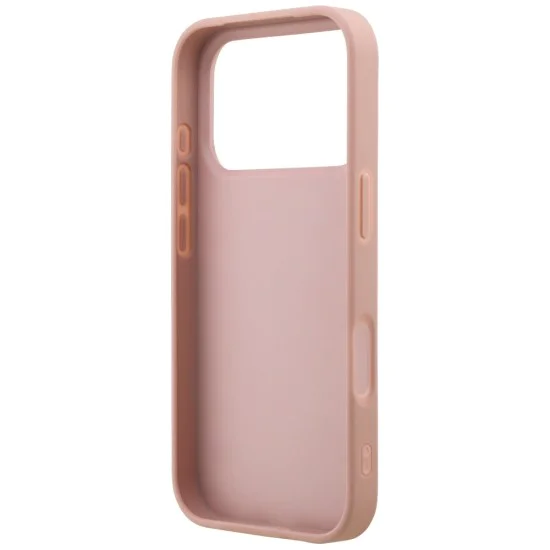 Калъф за iPhone 17 Pro - Guess - Fixed Glitter Big 4G (GUHCP17LHG4SGP) - Розов