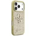 Калъф за iPhone 17 Pro - Guess - Fixed Glitter Big 4G (GUHCP17LHG4SGD) - Златист