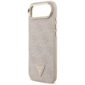 Калъф за iPhone 17 Air - Guess - Hardcase 4G Triangle Logo MagSafe (GUHMP17MP4GTDGMP) - Розов