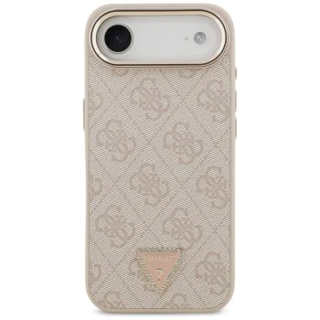 Калъф за iPhone 17 Air - Guess - Hardcase 4G Triangle Logo MagSafe (GUHMP17MP4GTDGMP) - Розов