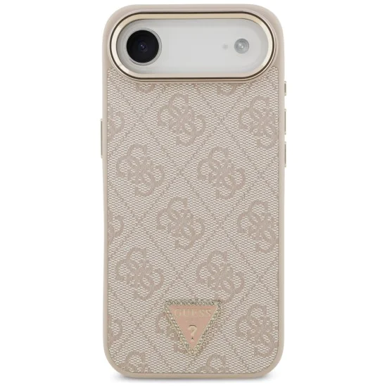 Калъф за iPhone 17 Air - Guess - Hardcase 4G Triangle Logo MagSafe (GUHMP17MP4GTDGMP) - Розов