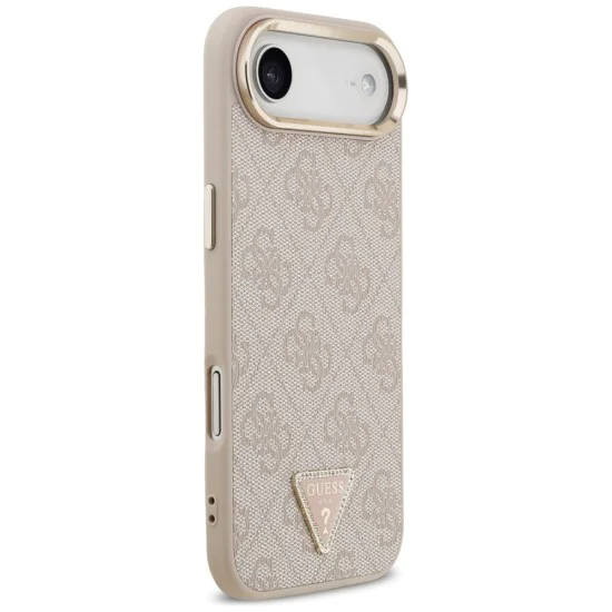 Калъф за iPhone 17 Air - Guess - Hardcase 4G Triangle Logo MagSafe (GUHMP17MP4GTDGMP) - Розов