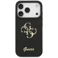 Калъф за iPhone 17 Pro Max - Guess - Fixed Glitter Big 4G (GUHCP17XHG4SGK) - Черен
