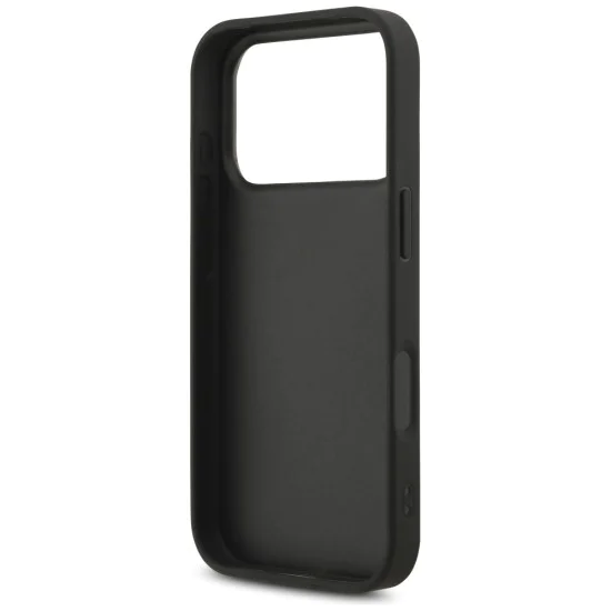 Калъф за iPhone 17 Pro Max - Guess - Fixed Glitter Big 4G (GUHCP17XHG4SGK) - Черен
