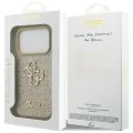 Калъф за iPhone 17 Pro Max - Guess - Fixed Glitter Big 4G (GUHCP17XHG4SGD) - Златист