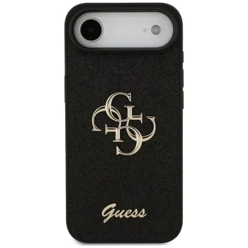 Калъф за iPhone 17 Air - Guess - Fixed Glitter Big 4G (GUHCP17MHG4SGK) - Черен