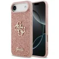 Калъф за iPhone 17 Air - Guess - Fixed Glitter Big 4G (GUHCP17MHG4SGP) - Розов