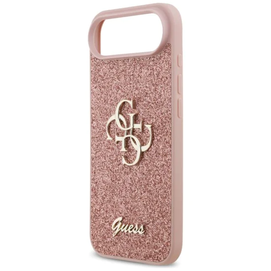 Калъф за iPhone 17 Air - Guess - Fixed Glitter Big 4G (GUHCP17MHG4SGP) - Розов