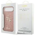 Калъф за iPhone 17 Air - Guess - Fixed Glitter Big 4G (GUHCP17MHG4SGP) - Розов