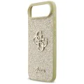 Калъф за iPhone 17 Air - Guess - Fixed Glitter Big 4G (GUHCP17MHG4SGD) - Златист
