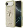 Калъф за iPhone 17 Air - Guess - Fixed Glitter Big 4G (GUHCP17MHG4SGD) - Златист
