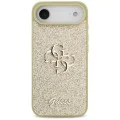 Калъф за iPhone 17 Air - Guess - Fixed Glitter Big 4G (GUHCP17MHG4SGD) - Златист
