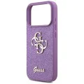 Калъф за iPhone 17 Pro - Guess - Fixed Glitter Big 4G (GUHCP17LHG4SGL) - Люляк - Лилав