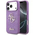 Калъф за iPhone 17 Pro Max - Guess - Fixed Glitter Big 4G (GUHCP17XHG4SGL) - Люляк - Лилав