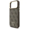 Калъф за iPhone 17 Pro Max - Guess - Hardcase 4G Triangle Logo MagSafe (GUHMP17XP4GTDGMW) - Кафяв