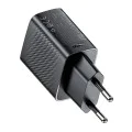Acefast - Зарядно за стена (A98) - GaN, Бързо зареждане, USB, Type-C, 30W, 5V/3A, Smart Chip - Черно