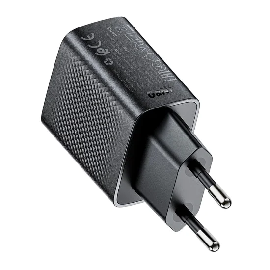 Acefast - Зарядно за стена (A98) - GaN, Бързо зареждане, USB, Type-C, 30W, 5V/3A, Smart Chip - Черно