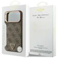 Калъф за iPhone 17 Pro - Guess - Hardcase 4G Triangle Logo MagSafe (GUHMP17LP4GTDGMW) - Кафяв