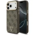 Калъф за iPhone 17 Pro - Guess - Hardcase 4G Triangle Logo MagSafe (GUHMP17LP4GTDGMW) - Кафяв