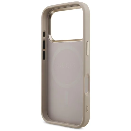 Калъф за iPhone 17 Pro - Guess - Hardcase 4G Triangle Logo MagSafe (GUHMP17LP4GTDGMP) - Розов