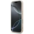 Калъф за iPhone 17 Pro - Guess - Кожен 4G Triangle Strass MagSafe (GUHMP17LP4TDPLP) - Розов