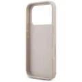 Калъф за iPhone 17 Pro - Guess - Кожен 4G Triangle Strass MagSafe (GUHMP17LP4TDPLP) - Розов