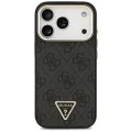 Калъф за iPhone 17 Pro Max - Guess - Hardcase 4G Triangle Logo MagSafe (GUHMP17XP4GTDGMK) - Черен