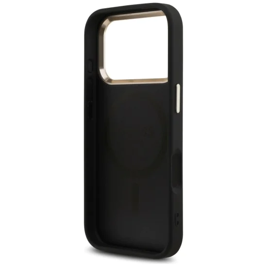 Калъф за iPhone 17 Pro - Guess - Hardcase 4G Triangle Logo MagSafe (GUHMP17LP4GTDGMK) - Черен