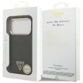 Калъф за iPhone 17 Pro - Guess - Hardcase 4G Triangle Logo MagSafe (GUHMP17LP4GTDGMK) - Черен